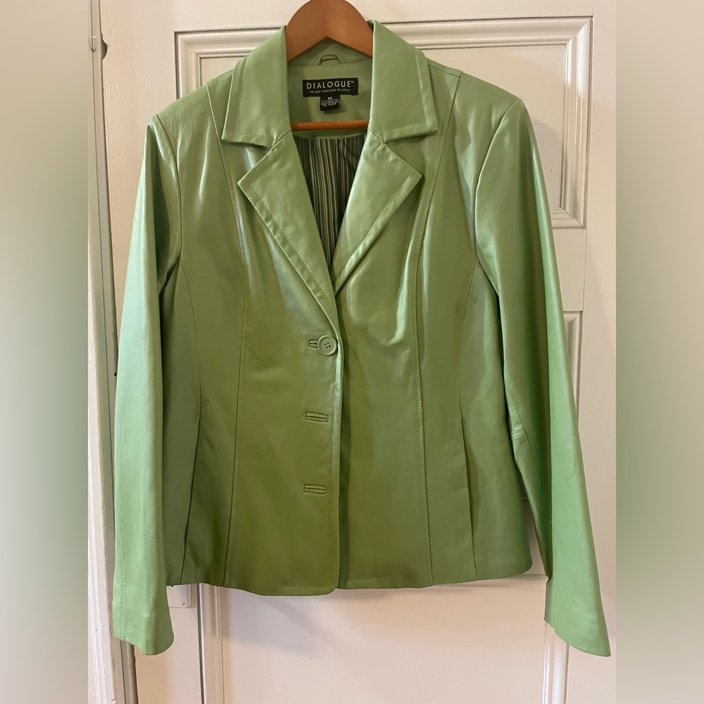 Dialogue 100% Leather Blazer Jacket